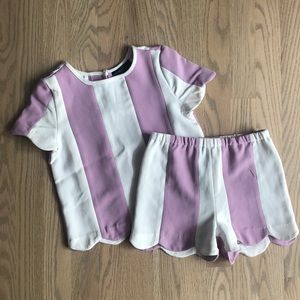 Victoria Beckham for Target striped shorts set